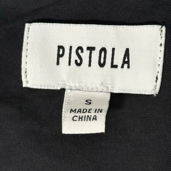 Pistola Black Utility Button Front Mini Dress Women’s Small Cotton Blend - Picture 8 of 10